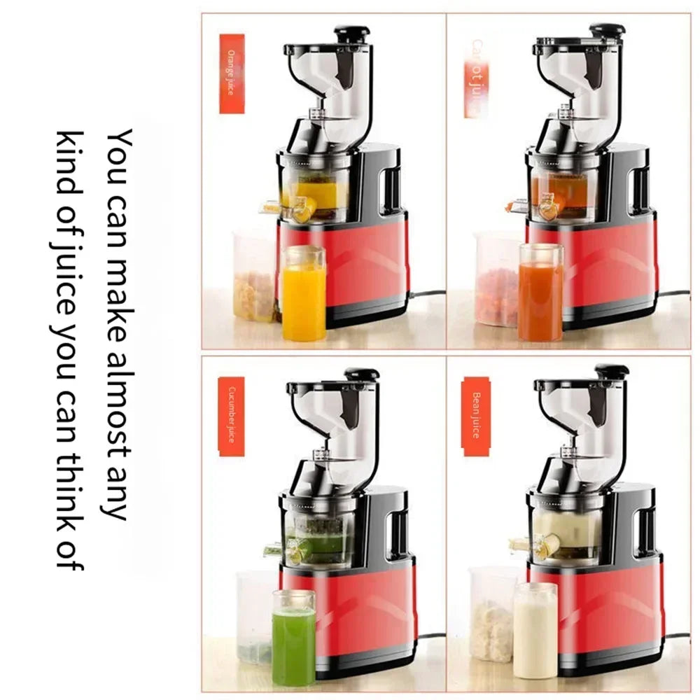 Houselin 7" Masticating Juicer — Cold Press Electric Juicer for Whole Fruits & Vegetables, High Yield
