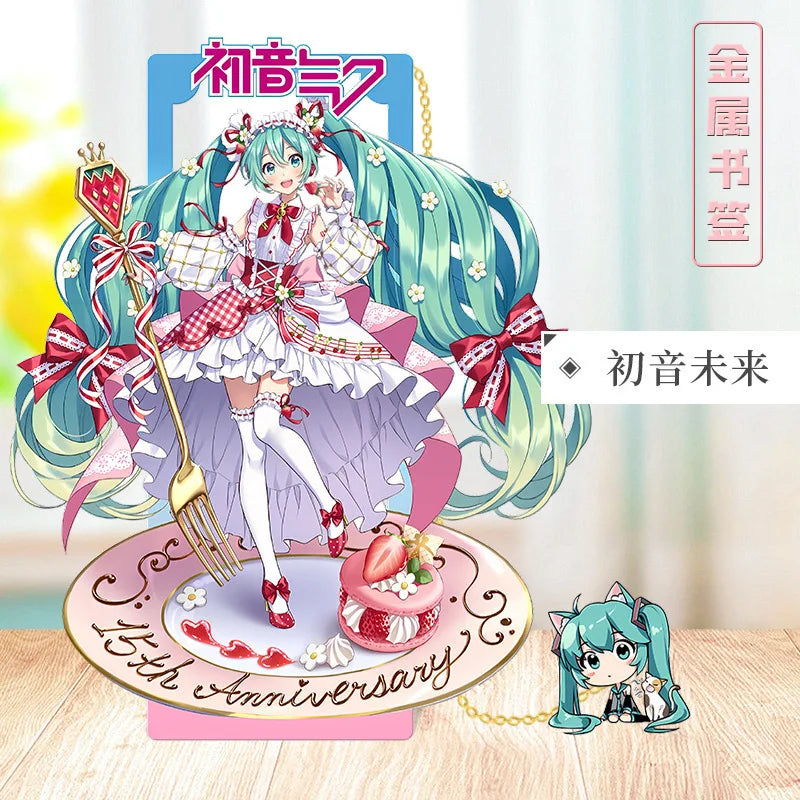Hatsune Miku Metal Bookmarks – Perfect Gift for Anime Fans, Two-Dimensional Anime Figure Stationery