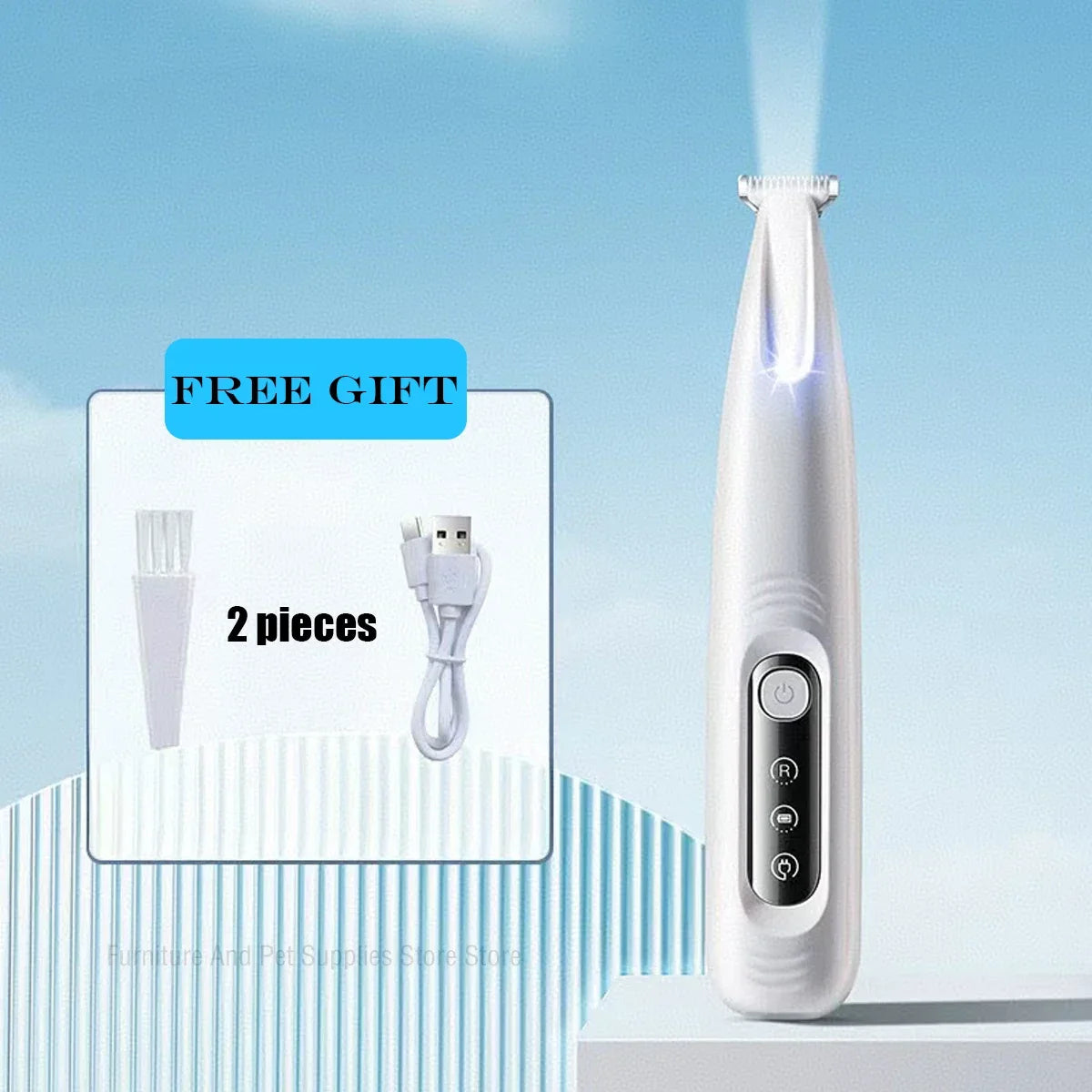 New Waterproof LED Dog Paw Trimmer – Pet Hair Clippers with LED Display & 18mm Wide Blade