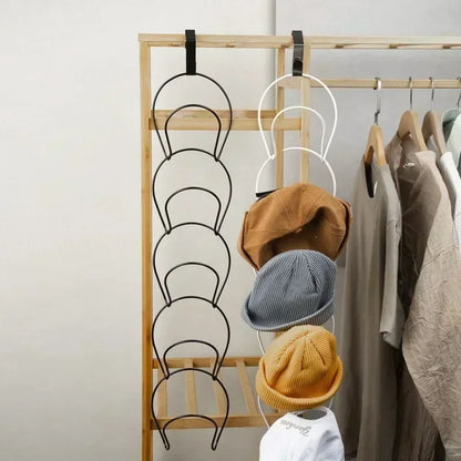 Storage Door Hanger Organizer Rack – Multi-Hook Closet Storage for Hats, Caps, Scarves, Bags & Bedroom Organization