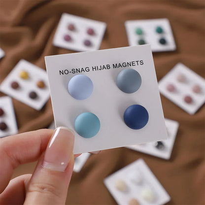 8pcs Hijab Magnetic Pins - Matte Magnet Brooch Buttons for Women Headscarf Shawl Accessories Mixed Colors