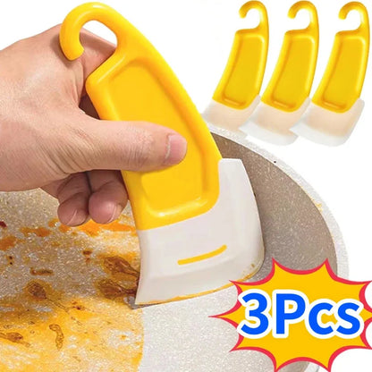 Soft Blade Kitchen Cleaning Spatula Scraper Brush | Pan, Pot & Dish Cleaner Tool for Cooking and Baking