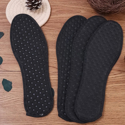 2/4Pcs Bamboo Charcoal Deodorant Insoles: Breathable Shoe Pads for Men's Sports Shoes - Absorb-Sweat, Antibacterial Inserts