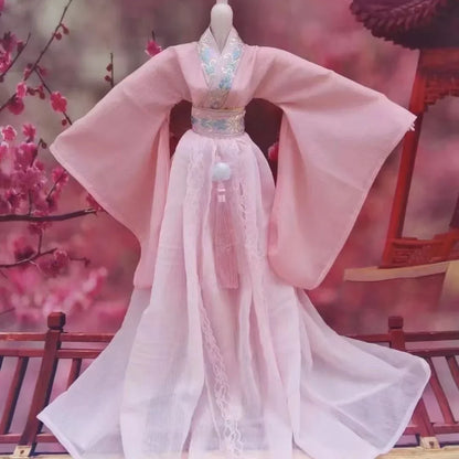 1/3 BJD Doll Hanfu Outfit – Ancient Style Long Skirt Fairy Dress for 60cm Princess Dolls, Accessories Only (No Doll)
