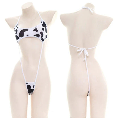 Backless Strappy Bandage Lingerie Set – One-Piece Bikini Costume for Women, Sexy Pajamas & Cosplay Uniform