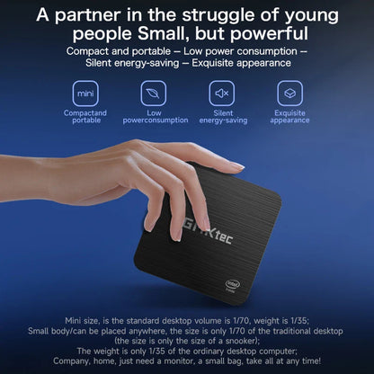 GMKtec G2 Mini PC – Intel 12th Gen Alder Lake N100, Windows 11 Pro, 12GB DDR5 RAM, 512GB SSD, WiFi 6 & BT5.2 Desktop Computer