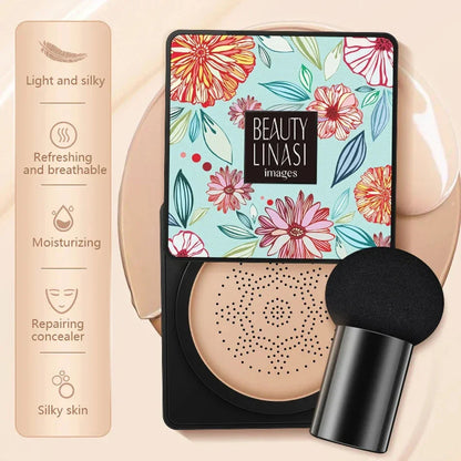 Mushroom Head Air Cushion CC Cream – Natural Moisturizing Foundation, Whitening Concealer & Oil-Control BB Makeup