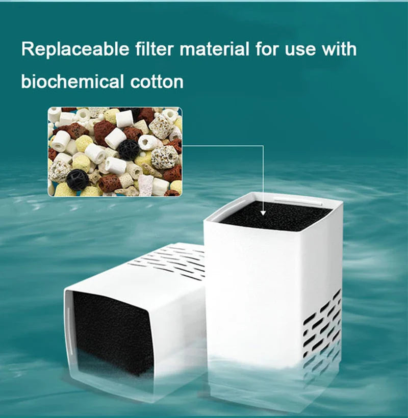 3 in 1 Aquarium Filter Pump – Silent Submersible Air Oxygen Aerator, Water Changer & Wave Maker, 220