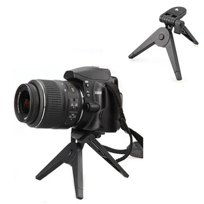 Universal Folding Tripod Stand with Strap for DSLR & Camcorders – Fits Canon Nikon Sony Cameras