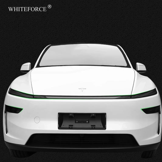Tesla Model Y 2025 TPU Blackened Headlight & Taillight Protective Film – Juniper Color Changing Film