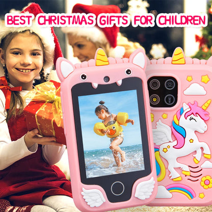Kids Musical Smart Phone Toy – Cartoon Unicorn Touchscreen Baby Mobile for Girls & Boys, Educational Birthday & Christmas Gift