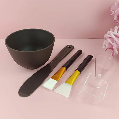 Facial Brush & Mask Bowl Spoon Set – DIY Beauty Tools for Skincare, Makeup & Facial Care