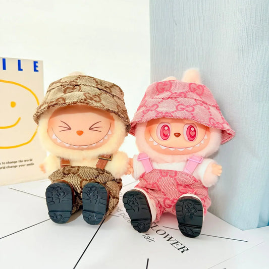 Anime Labubu Doll Clothes – Fashion Overalls for Labubu Idol V1/V2 Plush Dolls, 15cm/17cm Universal Accessories