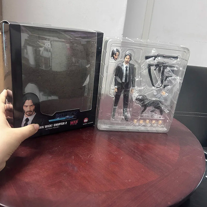 John Wick Mafex 085 Action Figure – Joint Movable Model Toy, Collectible Doll, Bookshelf Ornament & Christmas Present