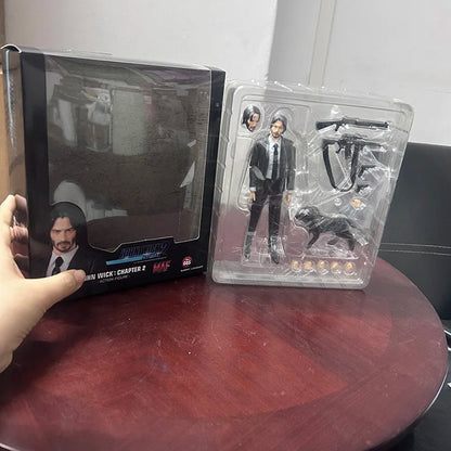 John Wick Mafex 085 Action Figure – Joint Movable Model Toy, Collectible Doll, Bookshelf Ornament & Christmas Present