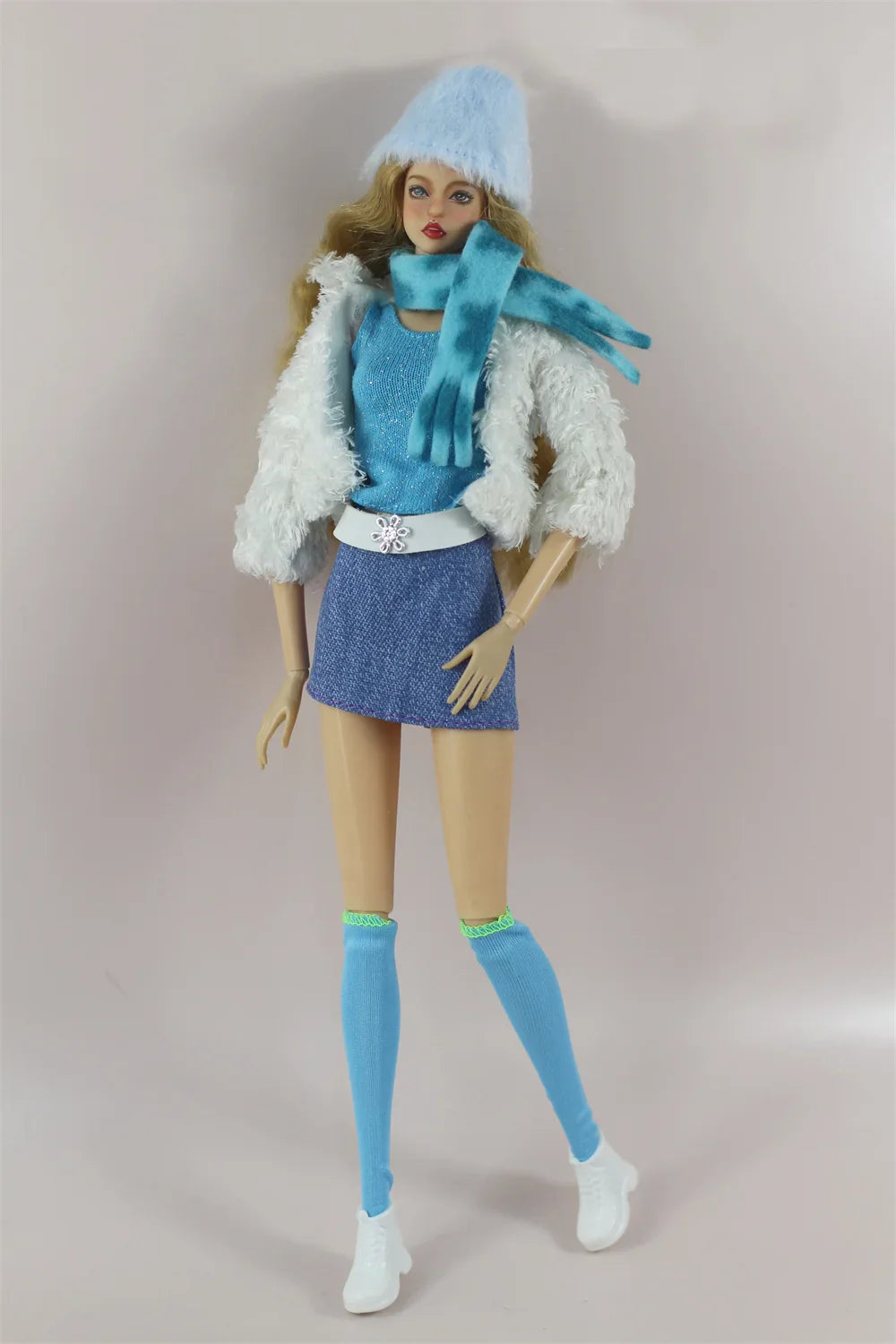 Handmade BABI CLOTHES Leather Overcoat – 11.5 Inch 30cm Doll BJD Outfit Accessories Gift