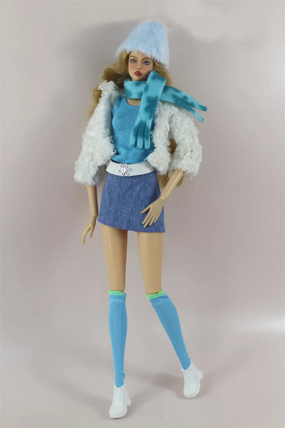 Handmade BABI CLOTHES Leather Overcoat – 11.5 Inch 30cm Doll BJD Outfit Accessories Gift