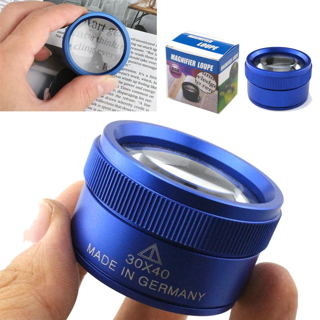 40X30 Loupe Magnifier – Pocket Jewelry Repair Magnifying Glass for Jewelers
