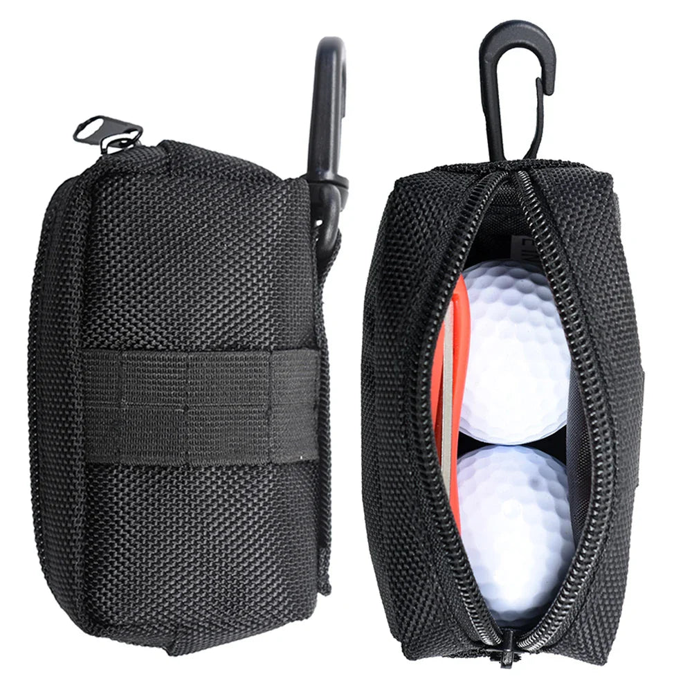 Waterproof Golf Ball Bag with Clip – Golf Tee Holder Pouch, Lightweight Fanny Pack Golf Ball Case, Golf Accessories