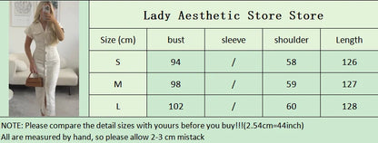 Women’s Chic White Denim Dress – Casual Lapel Long Slim Maxi, Single-Breasted Short Sleeve Summer Dress