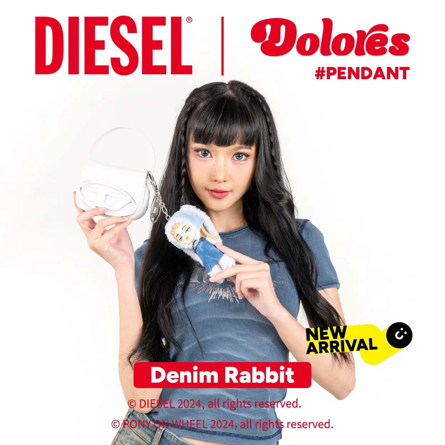 DIESEL x Dolores Limited Edition Plush Pendant – Hanging Bag Accessory Toy