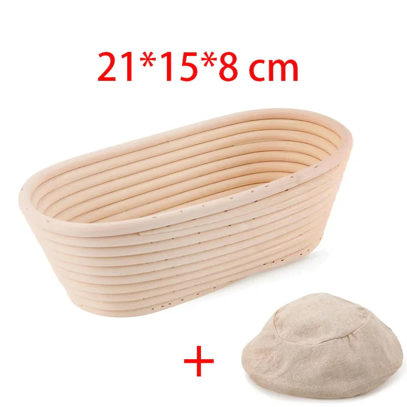 Oval Rattan Bread Proofing Basket — Wicker Dough Fermentation Sourdough Banneton Bread Basket