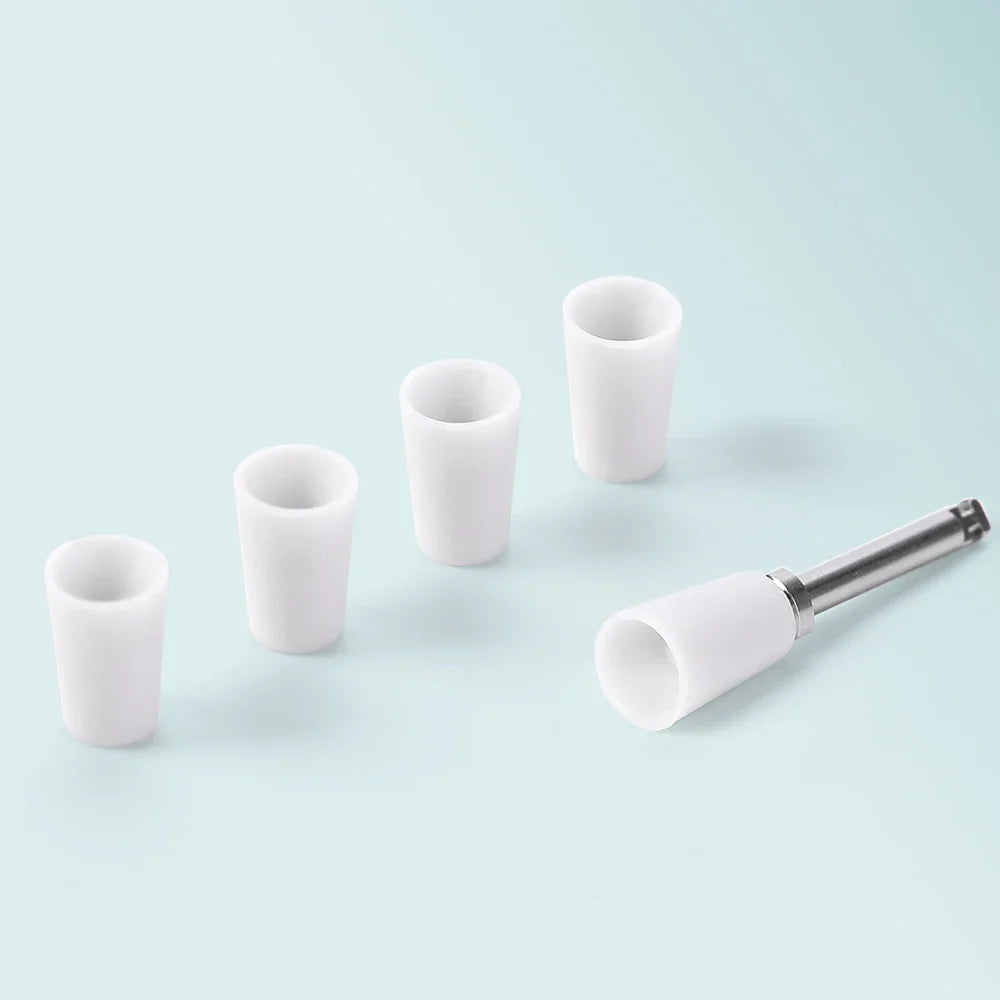 JoyDental 20pcs Dental Silicone Composite Polishers – 3 Shapes (Cup, Inverted Cone, Point) 2.35mm for Finishing & Polishing