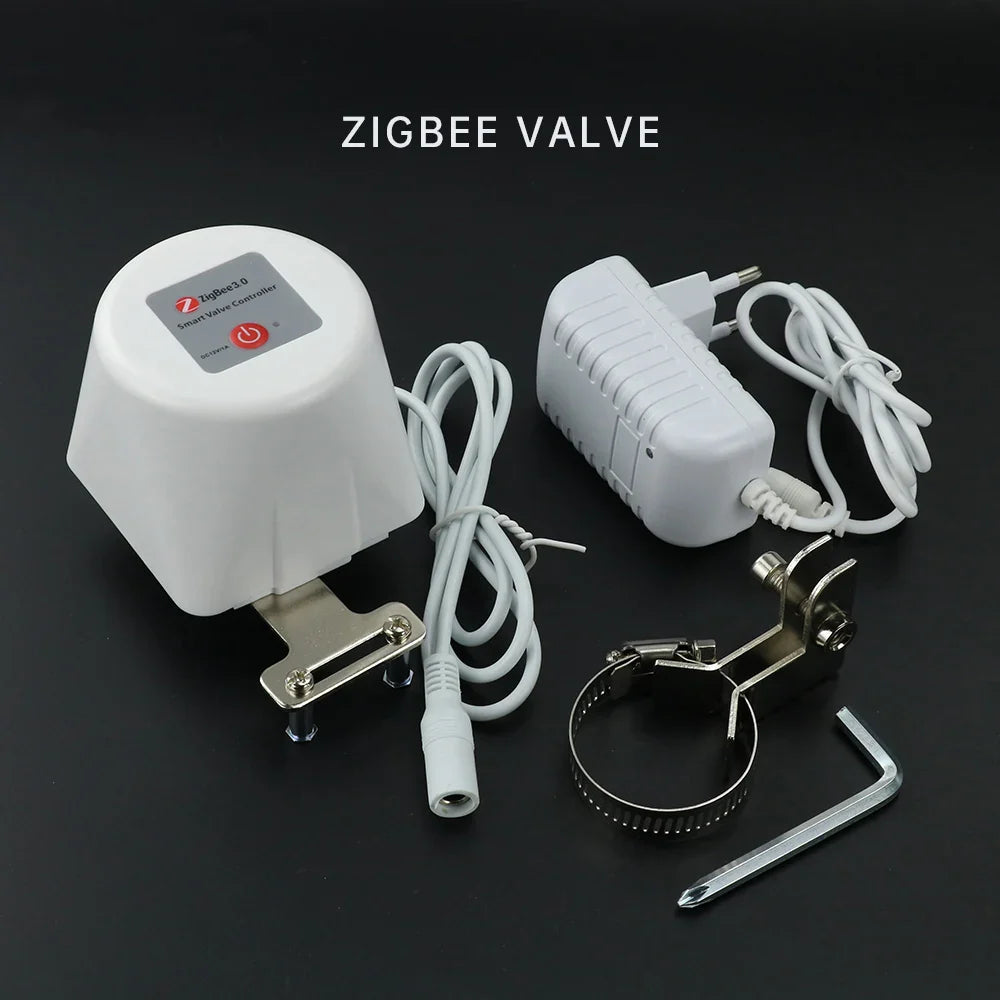 Tuya Zigbee Smart Gas & Water Valve Controller – WiFi Irrigation Timer Compatible with Alexa, Google Assistant, SmartLife