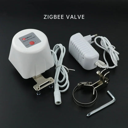 Tuya Zigbee Smart Gas & Water Valve Controller – WiFi Irrigation Timer Compatible with Alexa, Google Assistant, SmartLife