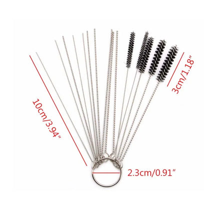 Carburetor Cleaning Tool Kit - Wire Brushes & Needles for Car, Motorcycle, Scooter & ATV Jets