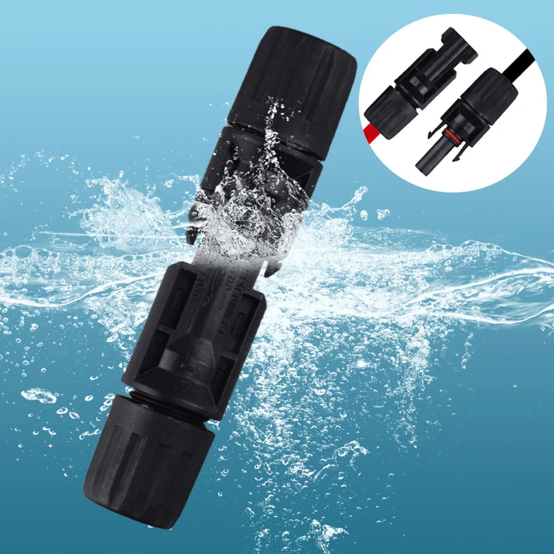 DC Solar Connector Kit 1000V 30A – IP67 Waterproof PV/MC Cable Connectors (5–200 Pcs, 2.5/4/6mm²)