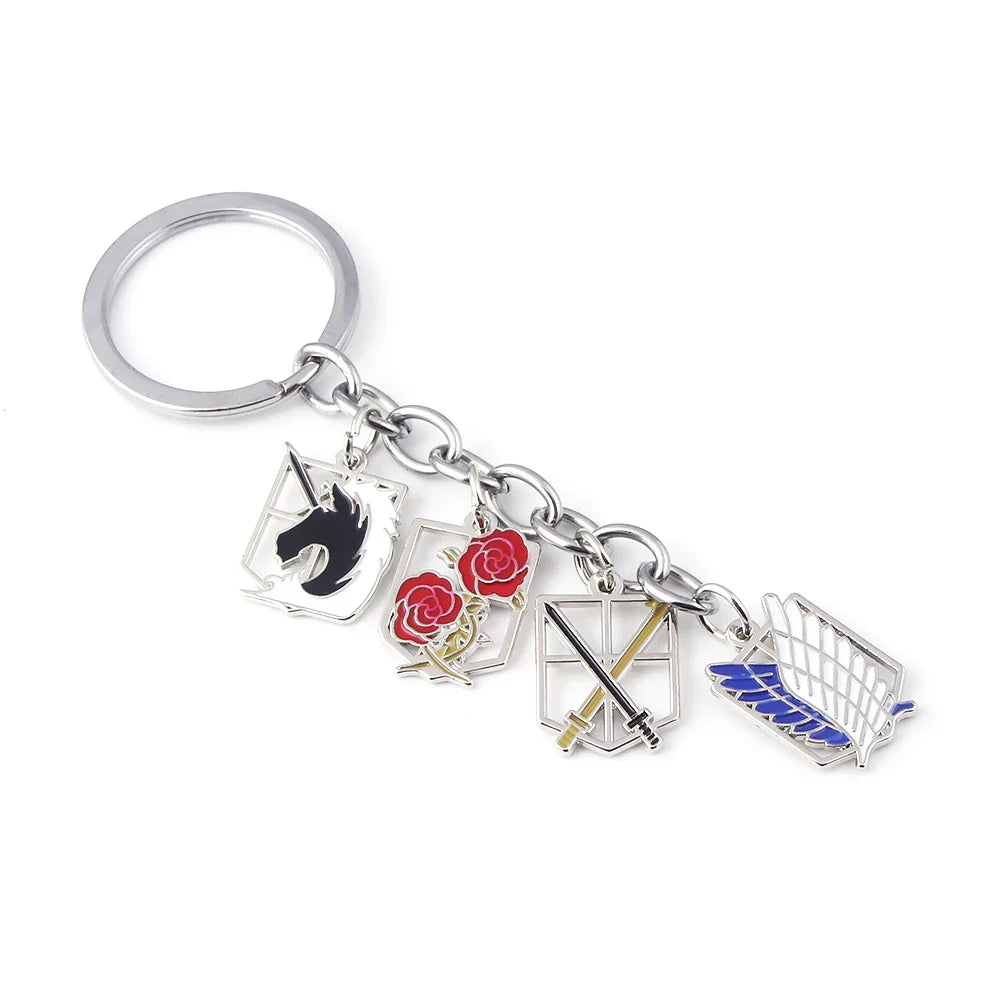 Anime Wings of Liberty Scouting Legion Keychain – Cosplay Alloy Pendant Keyring for Backpack, Men & Women Fan Gift