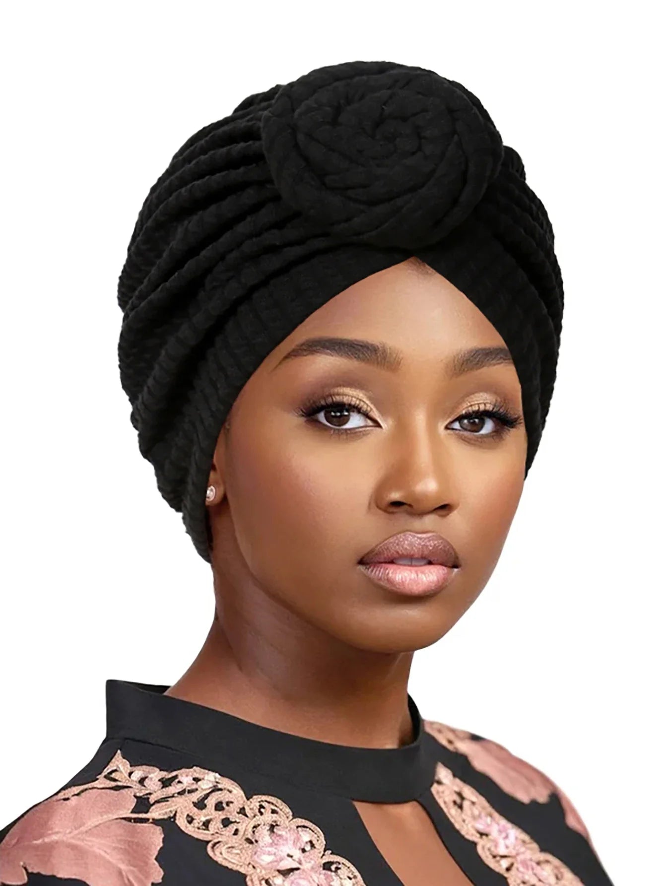 Women’s Fashion Turban Hijab Hat – Soft Elastic African Head Wrap, Breathable Muslim Chemo Cap for Girls & Women