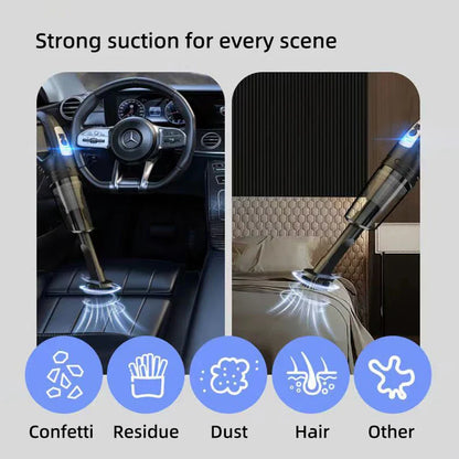 Car Multipurpose Handheld Vacuum Cleaner – Powerful Suction, Rechargeable Wireless Cleaner for Car & Home Dual Use