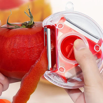 3-in-1 Magic Trio Peeler Set - Slicer, Shredder, Julienne Cutter, and Multi Peel Blade Zesters Grater - Essential Kitchen Tool Accessories