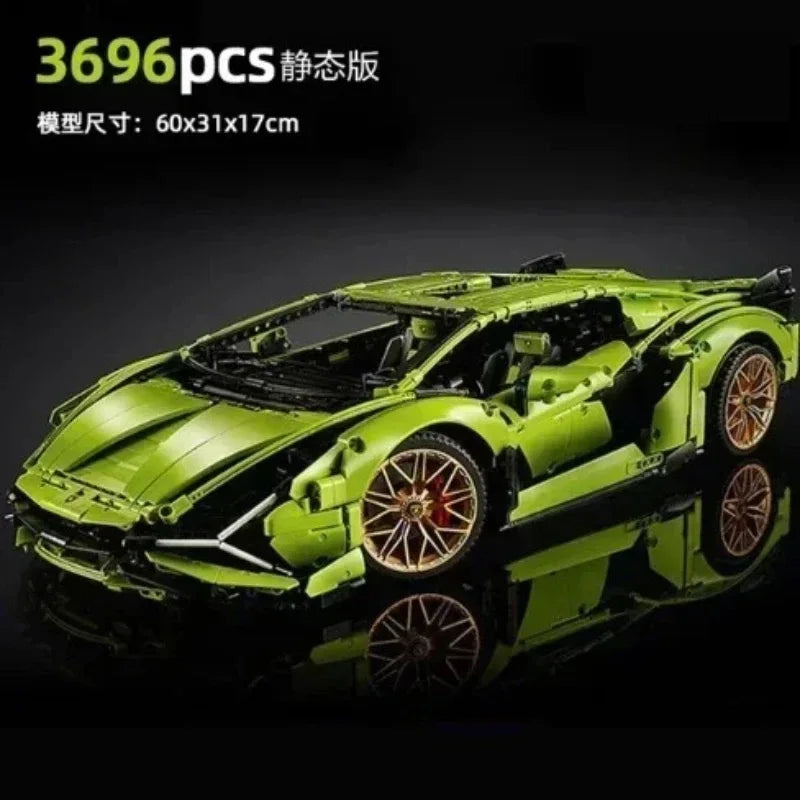 3696pcs Technical Building Blocks — Compatible MOC 42115 Sports Car Model for Adults & Boys