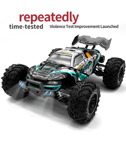 1:16 4WD RC Car – 70KM/H High-Speed Drift Monster Truck with LED, Remote Control, 4x4 for Kids, WLtoys 144001