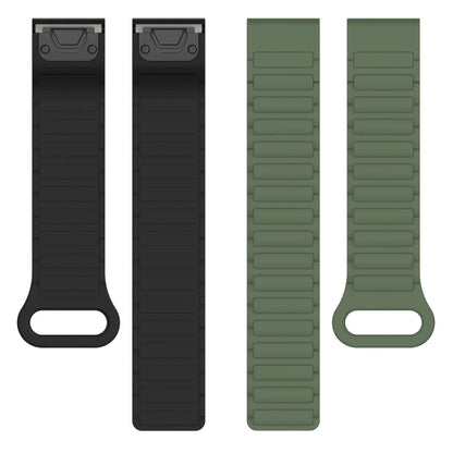 Silicone Magnetic QuickFit Strap for Garmin Fenix — Compatible with Fenix 8/7X/7/7S/5X/5S Plus/3HR (20mm, 22mm, 26mm)