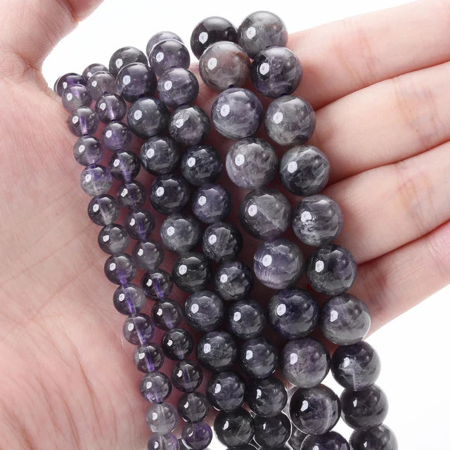 Natural Stone Round Beads 4-12mm Tiger Eye Lava Turquoise Jade for DIY Jewelry Making Bracelet Craft Supplies
