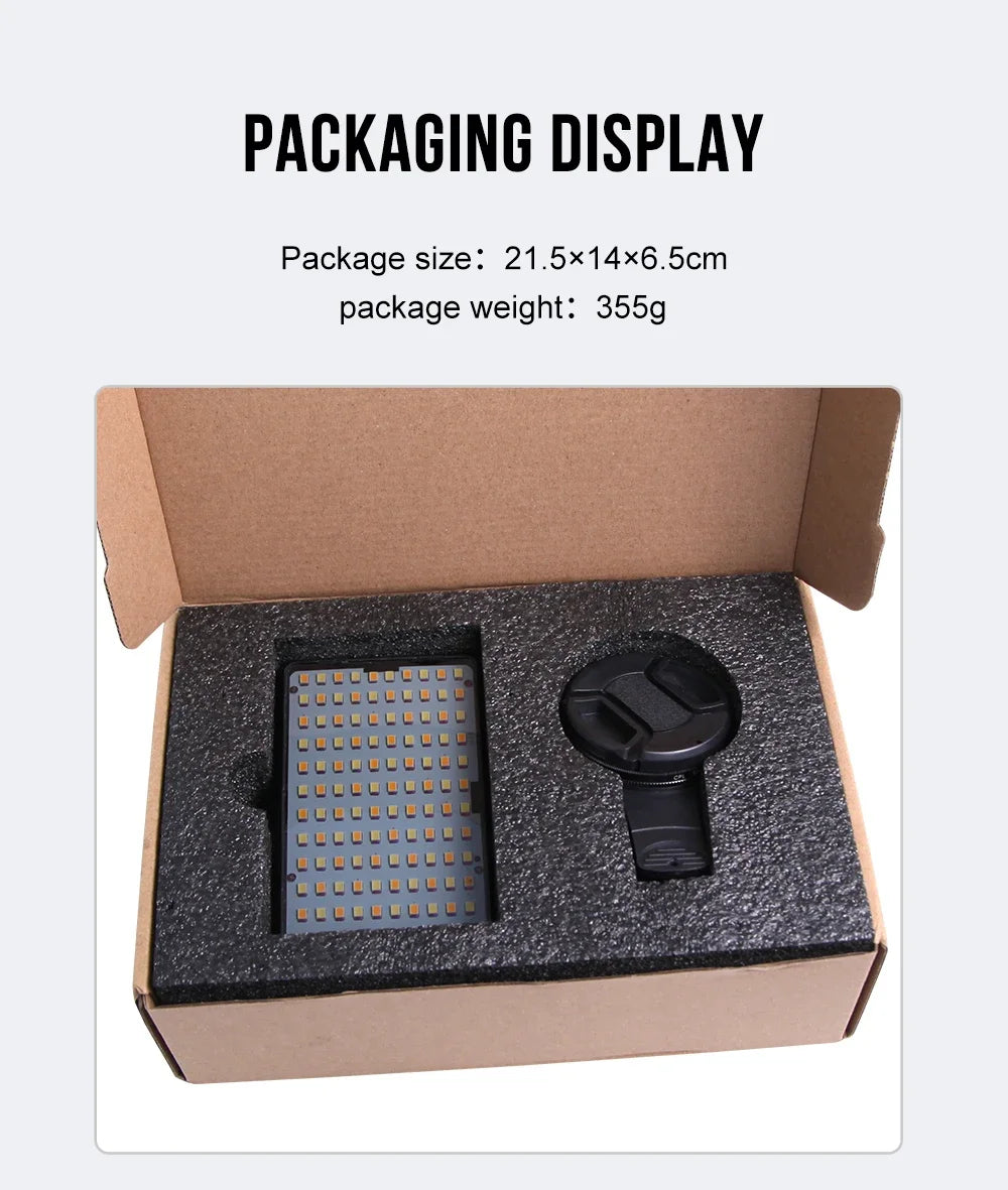 120 LED Tattoo Fill Light with 52mm CPL — Circular Polarizing Filter for Cellphone Lens, Compatible with Any Phone
