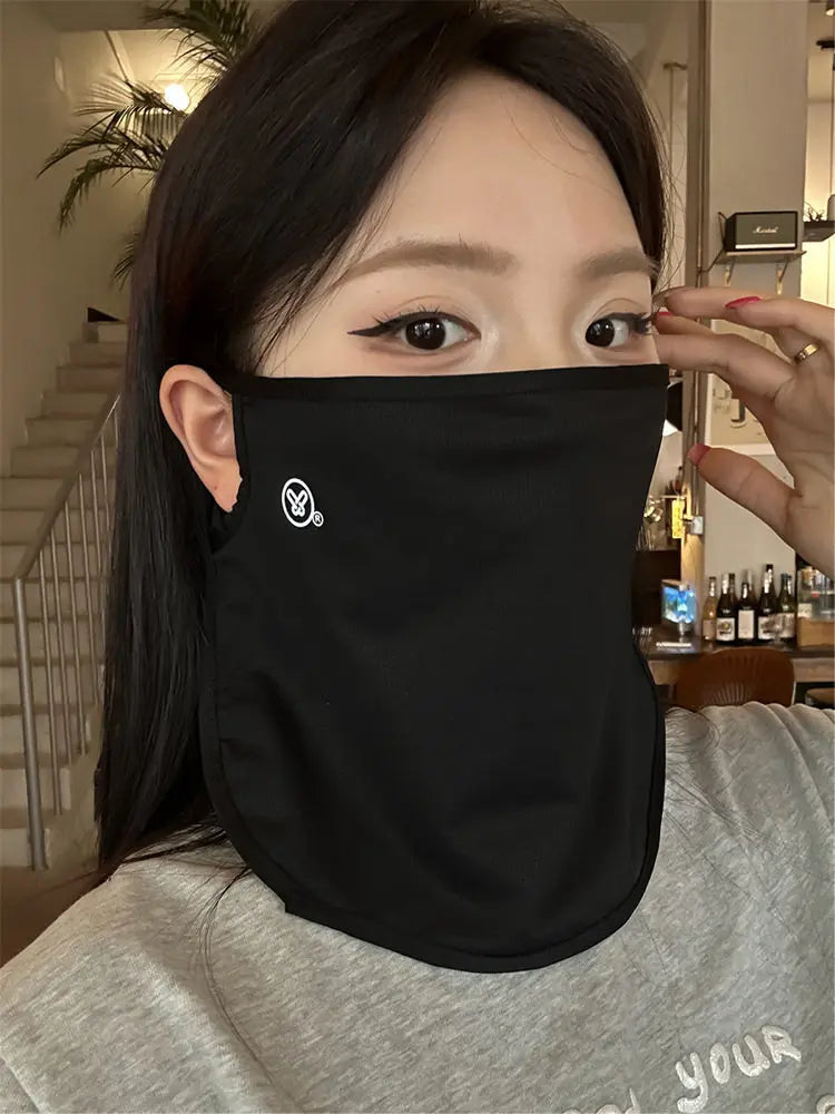Women’s Ice Silk Sun Protection Mask 2026 – Breathable UV Resistant Cycling Neck Gaiter Summer Sunshade Veil