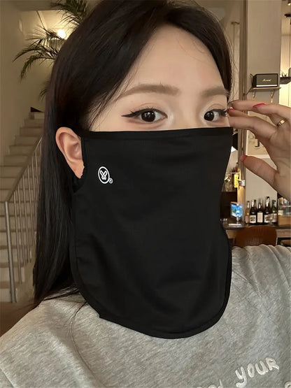 Women’s Ice Silk Sun Protection Mask 2026 – Breathable UV Resistant Cycling Neck Gaiter Summer Sunshade Veil