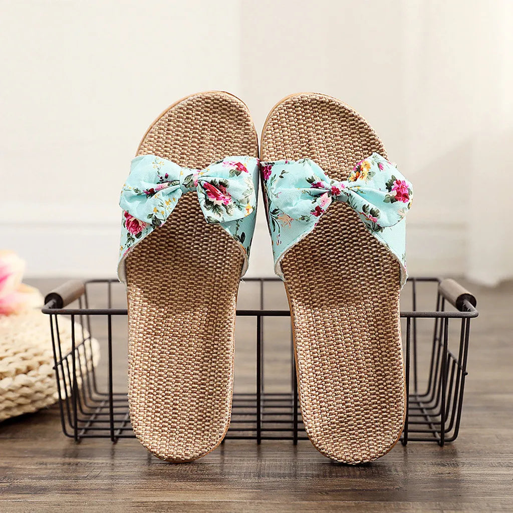 Summer Women’s Bohemian Beach Slippers – Handmade Ethnic Style Espadrille Platform Flip Flops