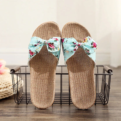 Summer Women’s Bohemian Beach Slippers – Handmade Ethnic Style Espadrille Platform Flip Flops