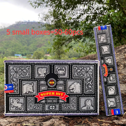 5BOX NAG Champa Indian Incense Set – Satya Handmade Sticks with 6 Aromatic Scents for Home & Meditation