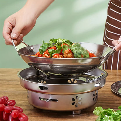 29cm/11inch Stainless Steel Honeycomb Skillet | Non-Stick, Scratch-Resistant Cooking Pan for Pasta, Steak, Porridge, Ramen