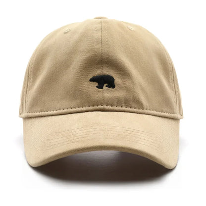 Spring Summer Polar Bear Embroidery Baseball Cap – Unisex Cotton Snapback Sun Hat