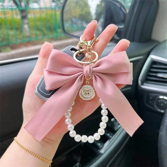 Large Bow Keychain — Decorative Bag & DIY Accessory for Hanging, Headphone Case, and Ornaments