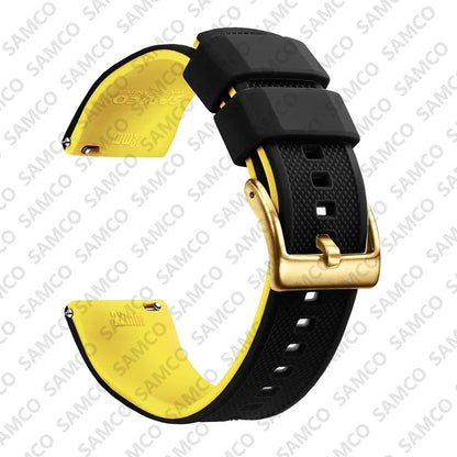 Premium Silicone Watch Band – Quick Release Rubber Strap, 18mm 20mm 22mm Replacement Watchband