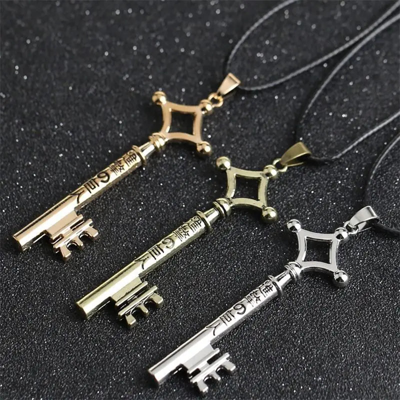 Anime Attack on Titan Eren Key Necklace – Shingeki No Kyojin Vintage Retro Pendant for Cosplay Party Jewelry